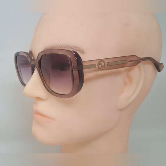 Gucci Sunglasses Oversized Square Beige Violet Glitter GG1557SK 006 54-20-145 main image 4